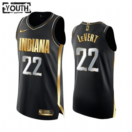 Maillot Basket Indiana Pacers Caris LeVert 22 2020-21 Noir Golden Edition Swingman - Enfant